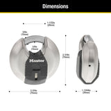 Master Lock 2-3/4 in. H X 1-13/64 in. W X 2-3/4 in. L Steel Ball Bearing Locking Shrouded Padlock Ke
