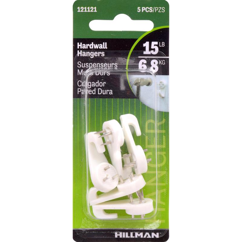 Hillman AnchorWire Plastic Coated Hardwall Picture Hook 15 lb 5 pk