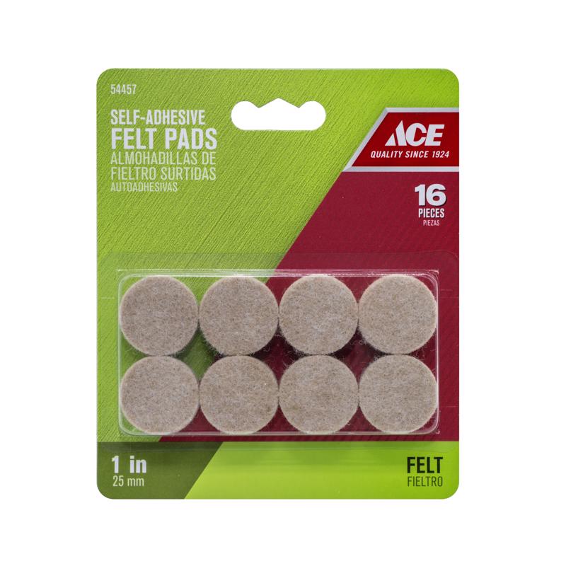 PAD FELT 1" CIRCLE 16PK