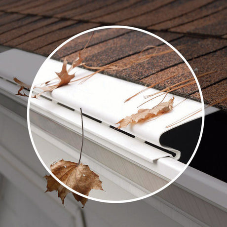 Amerimax 7 in. W X 48 in. L White Plastic Gutter Cover