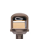 Gibraltar Mailboxes Classic Plastic Post Mount Mocha Double Door Mailbox