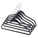 Whitmor 9.75 in. H X 0.25 in. W X 17.75 in. L Plastic Black Flocked Hanger 5 pk