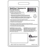 WallClaw Anchors .25 in. D X 2 in. L Plastic/Steel Pan Head Wallboard Anchors 25 pk