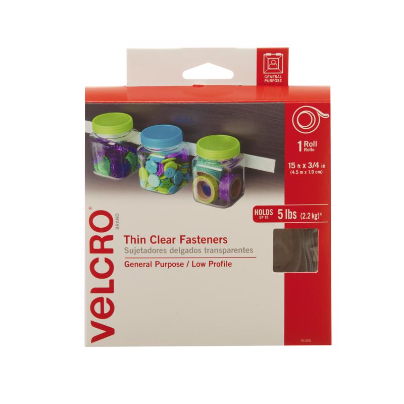 VELCRO TAPE15'X3/4"CLEAR