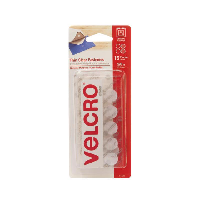 VELCRO COINS 5/8" CLEAR