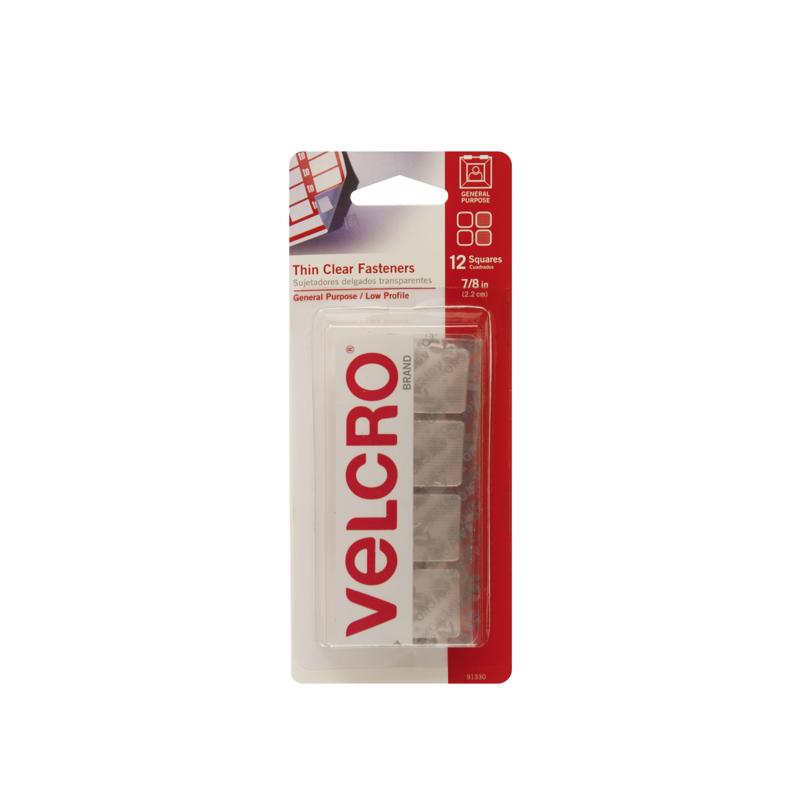 VELCRO SQRS 7/8" CLEAR