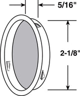 Prime-Line 2.13 in. L Satin Nickel Silver Steel Round Mortise Pull