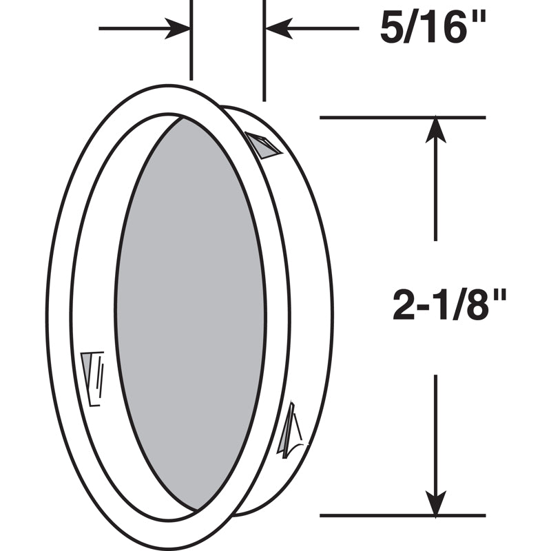 Prime-Line 2.13 in. L Oil Rubbed Bronze Brown Steel Round Mortise Pull