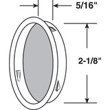 Prime-Line 2.13 in. L Oil Rubbed Bronze Brown Steel Round Mortise Pull