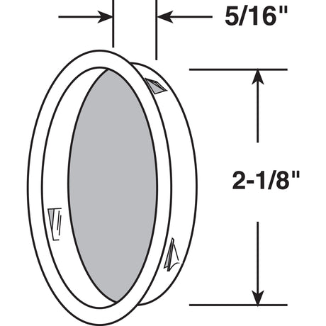Prime-Line 2.13 in. L Oil Rubbed Bronze Brown Steel Round Mortise Pull