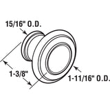 Prime-Line Satin Silver Metal Bi-Fold Door Knob 1 pk