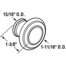 Prime-Line Satin Silver Metal Bi-Fold Door Knob 1 pk