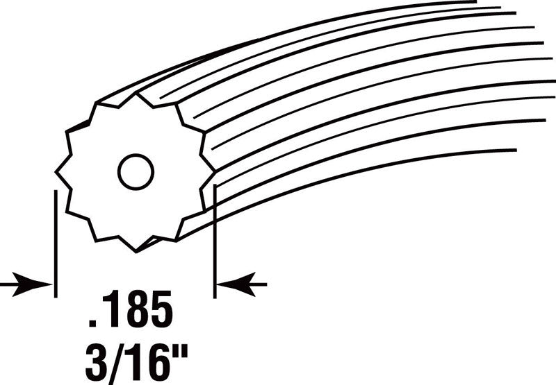 Prime-Line 0.19 in. D X 1140 in. L Screen Spline