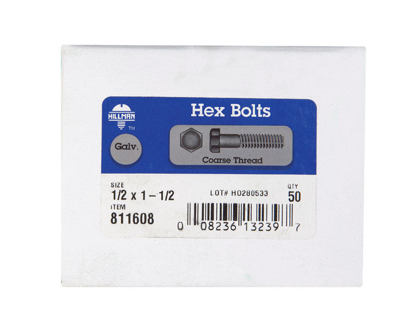 GALV HX BOLTS 1/2X1-1/2