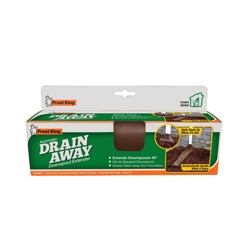 Frost King Drain Away 0.1 in. H X 9 in. W X 46 in. L Brown Vinyl Downspout Extension