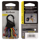 Nite Ize KeyRack 2 in. D Stainless Steel Black Carabiner Key Chain