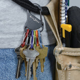 Nite Ize KeyRack 2 in. D Stainless Steel Black Carabiner Key Chain