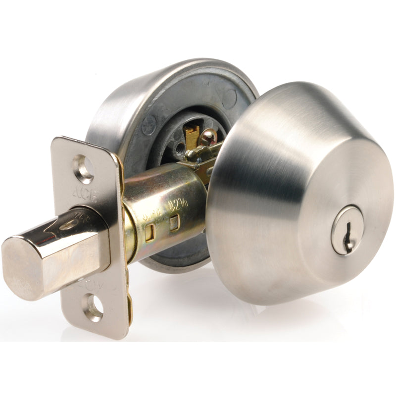 Ace Brushed Chrome Stainless Steel Double Cylinder Deadbolt