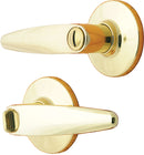 Ace Straight Lever Polished Brass Privacy Lockset 1-3/4 in.