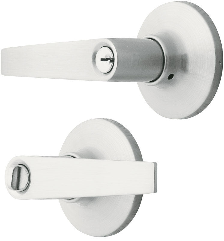 Ace Straight Lever Satin Entry Lockset 1-3/4 in.