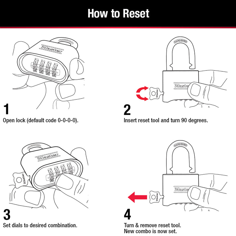 Master Lock 2-9/10 in. H X 1 in. W X 2 in. L Steel Double Locking Padlock