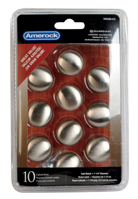 KNOBS 1-1/4 SN 10PK