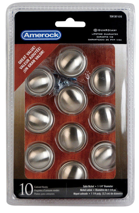 KNOB REFLECT1-1/4 SN10PK