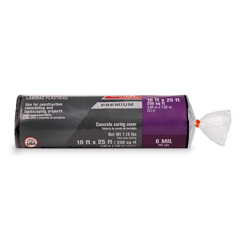 Ace Plastic Sheeting 6 mil X 10 ft. W X 25 ft. L Polyethylene Black