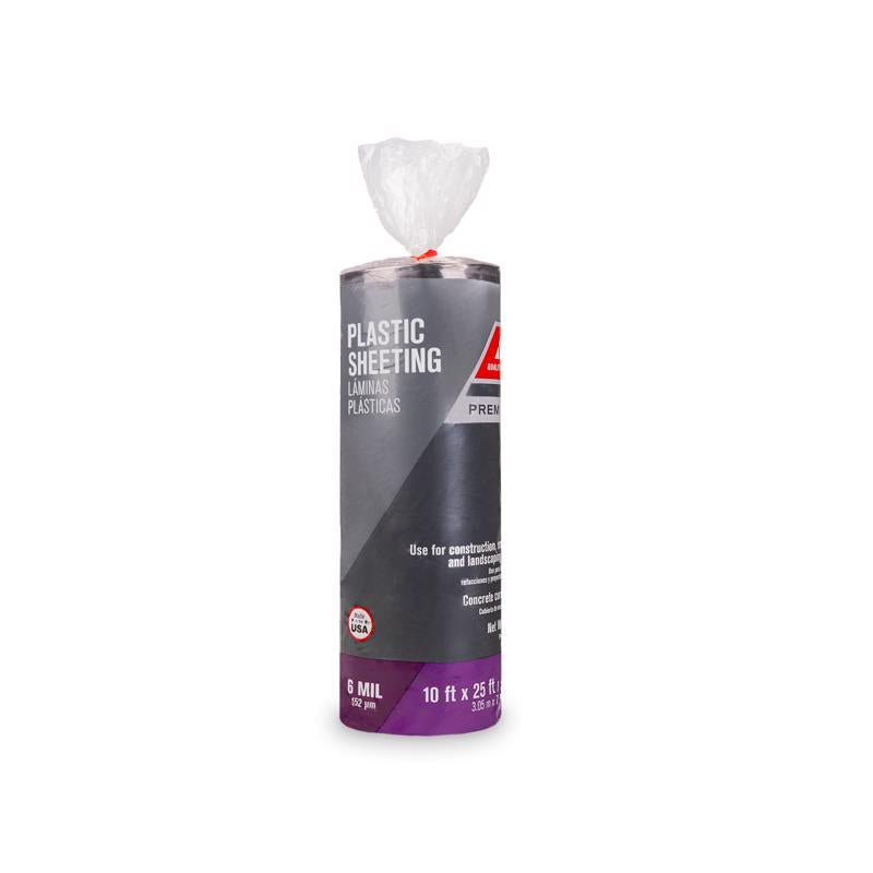 Ace Plastic Sheeting 6 mil X 10 ft. W X 25 ft. L Polyethylene Black