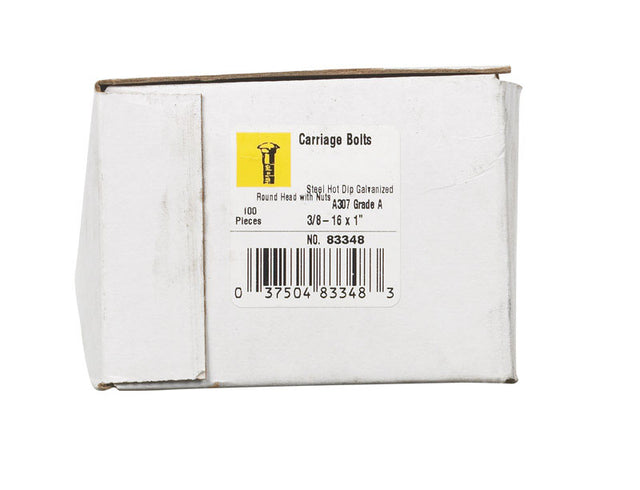 HDG CARR SCRW 3/8X1