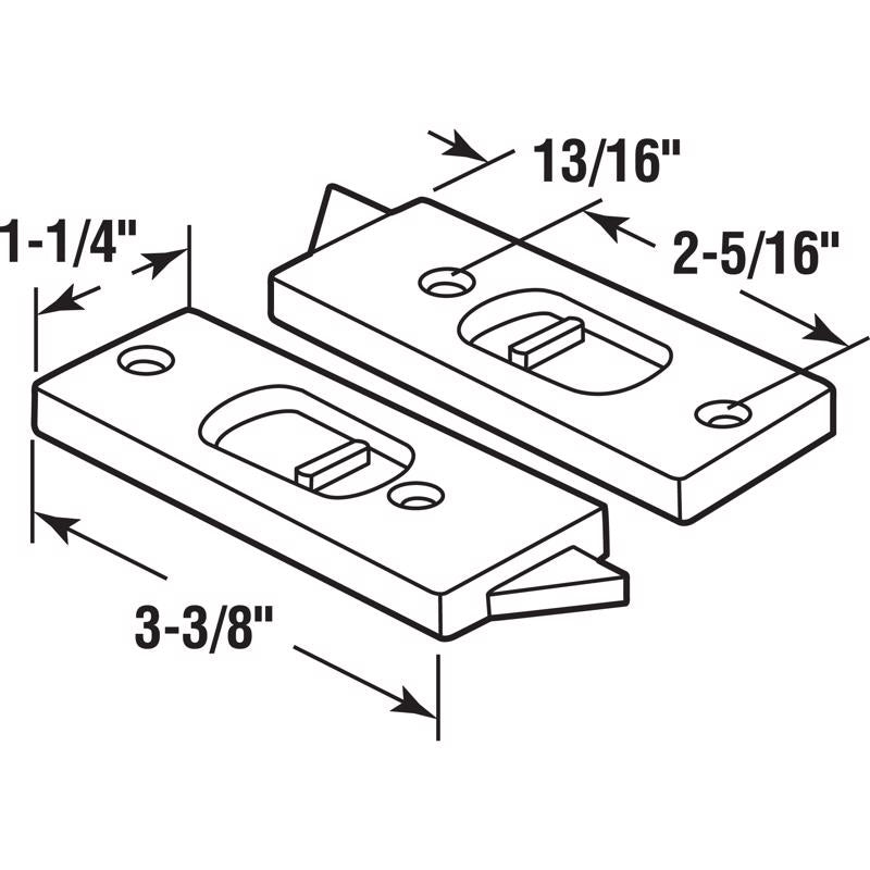 Prime-Line White Vinyl Window Tilt Latch 1-1/4 in. W X 3.375 in. L For Wood Window 1 pk