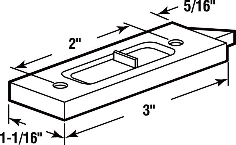 Prime-Line White Vinyl Window Tilt Latch 1.06 in. W X 3 in. L For Single or Double Aluminum Windows