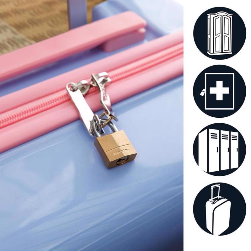 Master Lock 3/4 in. H X 7/16 in. W X 3/4 in. L Brass Pin Cylinder Padlock Keyed Alike