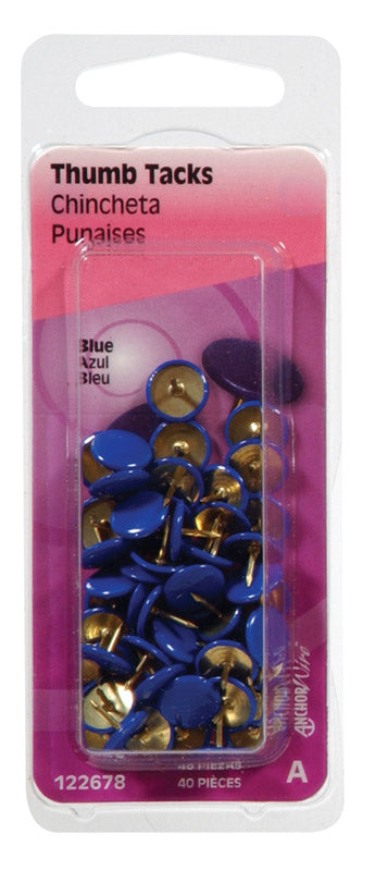 TACKS BLUE 5/16X3/8"PK40