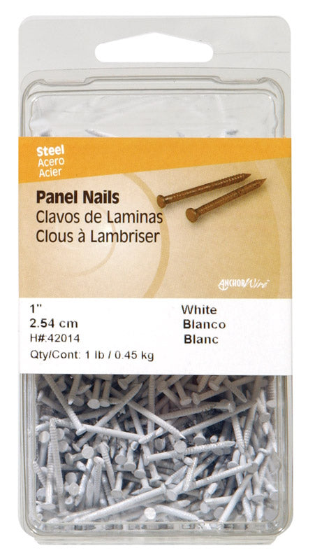 PANEL NAIL 1" WHITE 1LB