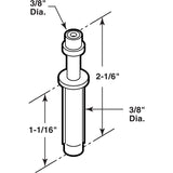 Prime-Line Matte White Plastic/Steel Bracket 2 pc