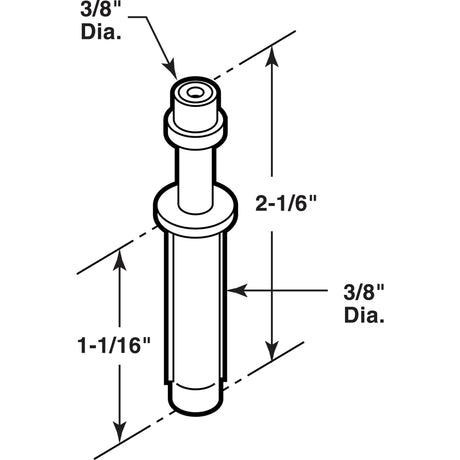 Prime-Line Matte White Plastic/Steel Bracket 2 pc
