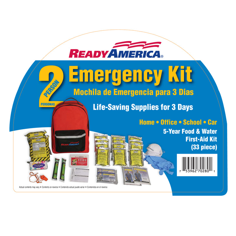 Ready America Ready America 12.5 x 9 x 5 in. Multicolored Emergency Kit 7.75 lb 33 pc