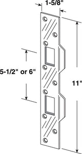 Prime-Line 11 in. H X 1.625 in. L Brass-Plated Steel Door Strike