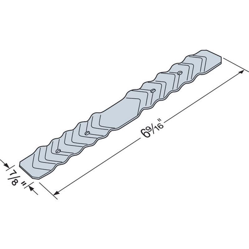 Simpson Strong-Tie 0.38 in. H X 6.69 in. W 22 speed Galvanized Steel Brick Tie