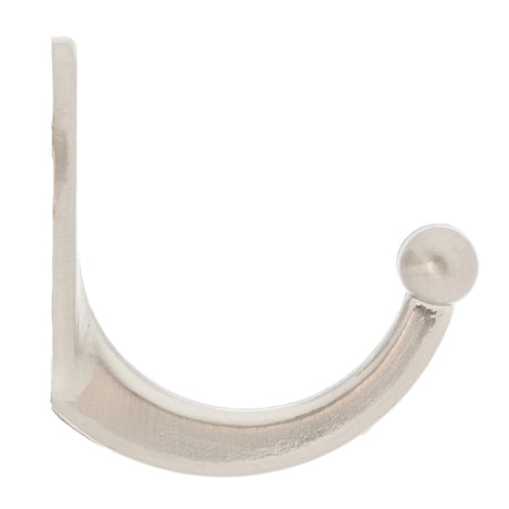 Ace 1-3/4 in. L Satin Nickel Silver Metal Small Garment Hook 2 pk