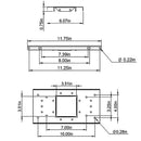 Gibraltar Mailboxes Black Steel Mailbox Mounting Board .060 Ga. 12.875 in. L