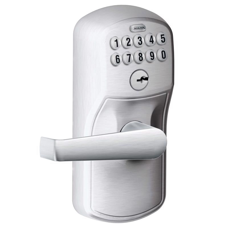 Schlage Satin Chrome Steel Electronic Keypad Entry Lock