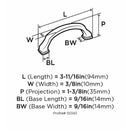 Amerock Revitalize Cabinet Pull 3 in. Oil-Rubbed Bronze 1 pk