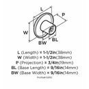 Amerock Allison Round Cabinet Knob 1-1/2 in. D 3/4 in. Satin Nickel 10 pk