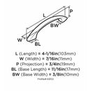 Amerock Allison Cabinet Pull 3 in. Satin Nickel 10 pk