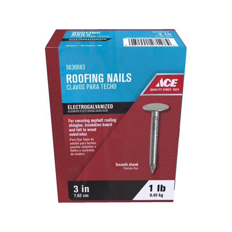 NAIL ROOFING FLAT 3" 1LB