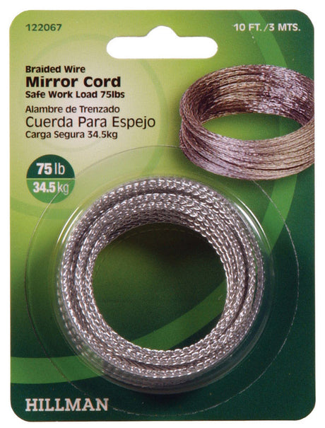 Hillman Galvanized Silver Picture Hanging Cord 75 lb 1 pk