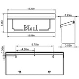 Gibraltar Mailboxes Townhouse Classic Galvanized Steel Wall Mount Black Mailbox