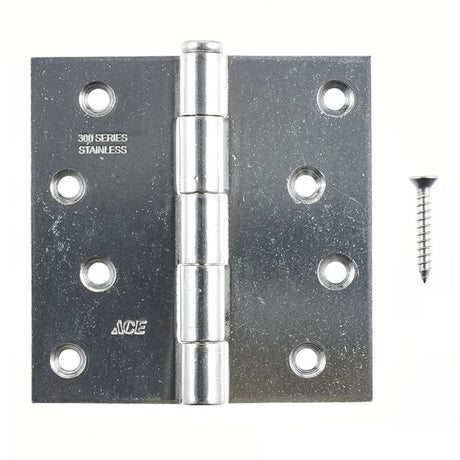 Ace 4 in. L Stainless Steel Door Hinge 1 pk